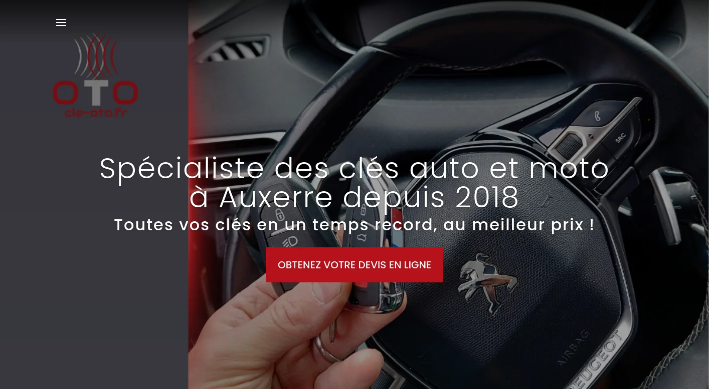 Capture d'écran — Refonte du site Clé Oto