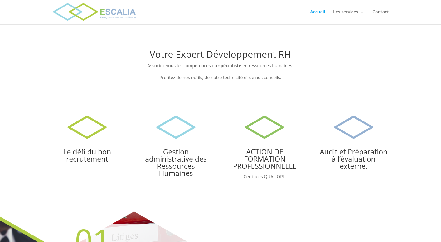 Escalia - Site Vitrine
