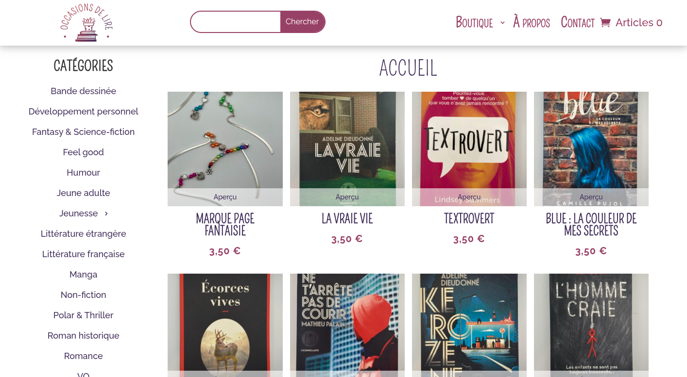 Occasions De Lire - Site Boutique