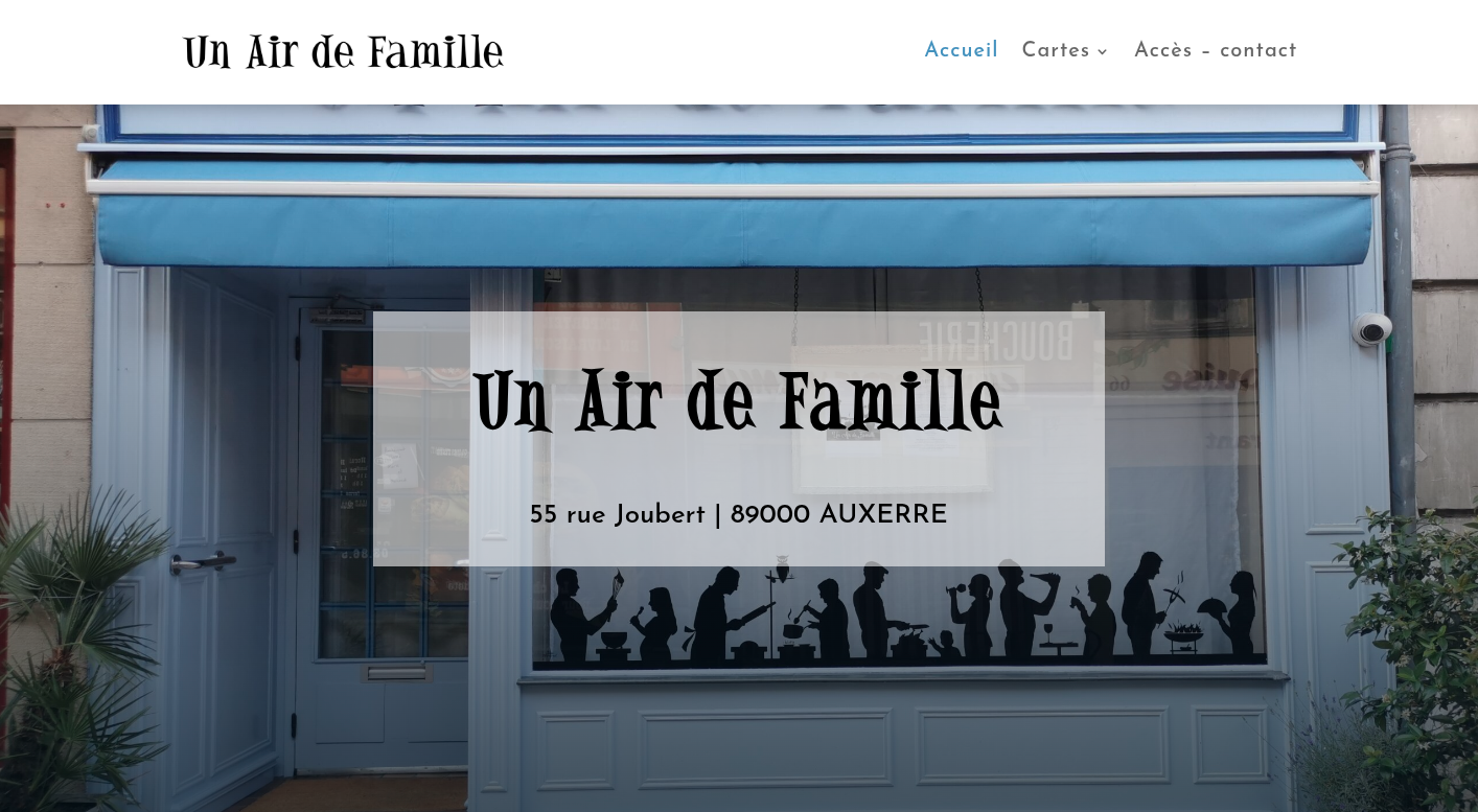Un Air de Famille - Site Vitrine